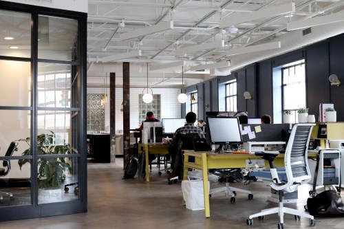 computers in an office