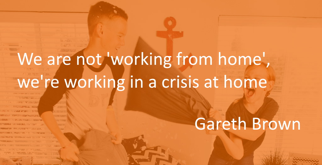 Really not working from home Working at home